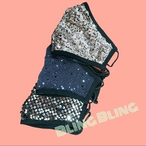 Bling Bling face mask, set of three